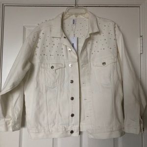 H&M Oversized Cream Pearl Jacket SOLD OUT Online